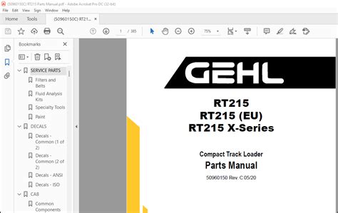 rt215 parts book